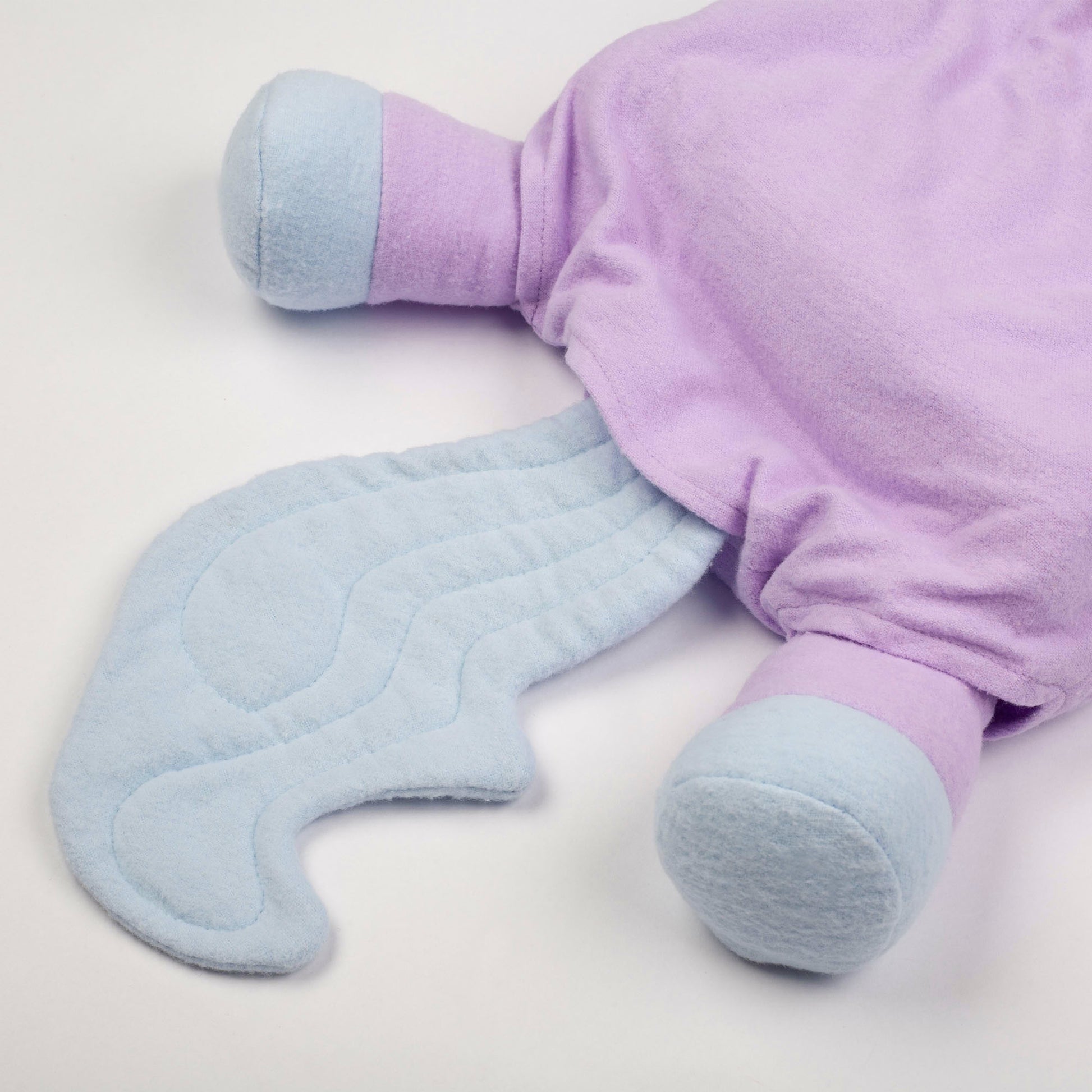 Babydecke Baumwolle, Geschenk zur Geburt Mädchen, Detailansicht Schwanz