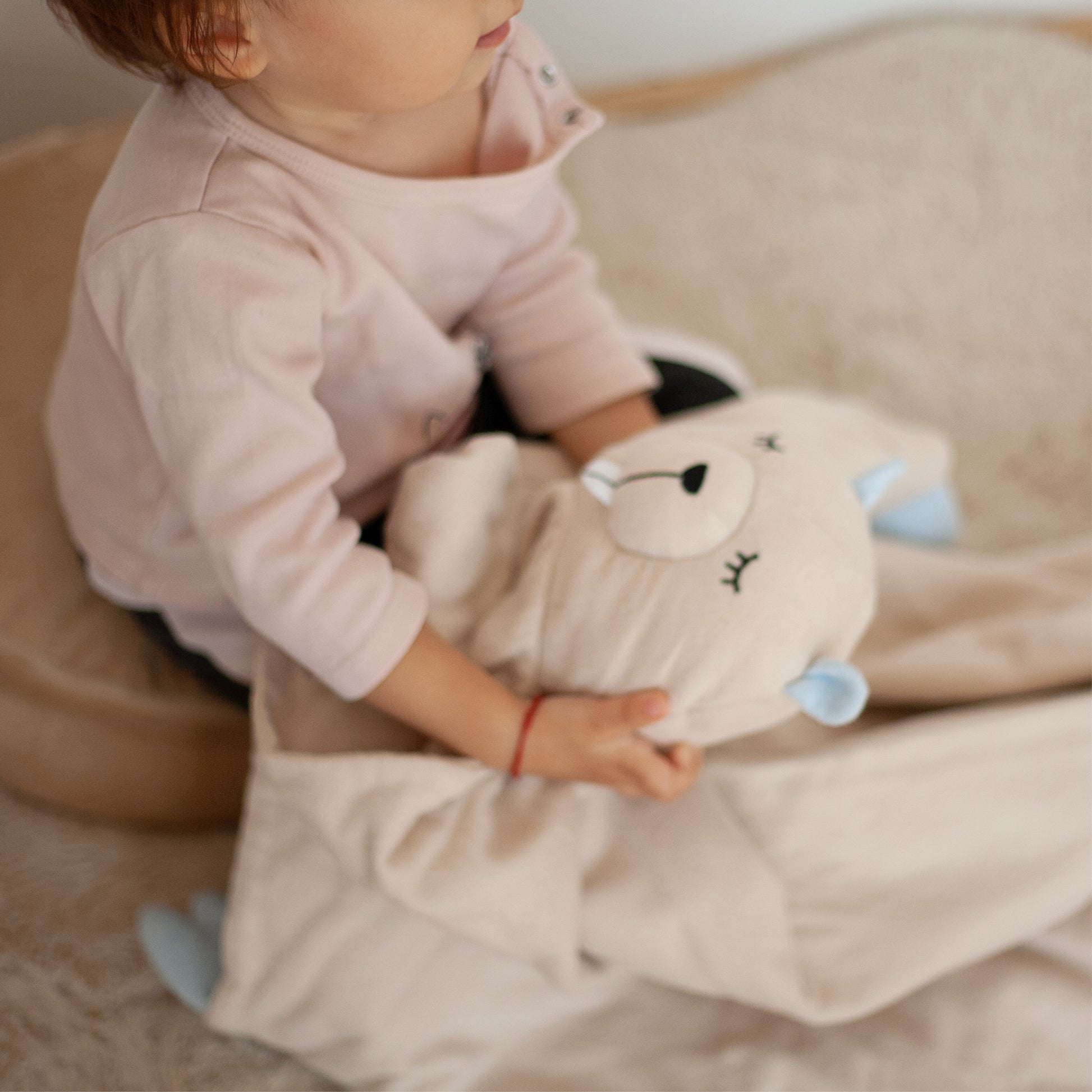 Babydecke Baumwolle, Geschenk zur Geburt Junge Mädchen, Ausgebreitet mit Kind
