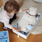 Babydecke Baumwolle, Geschenk zur Geburt Junge Mädchen, Mit Box und Kind